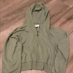 American Eagle Outfitters Olive Zip-Up Jacket